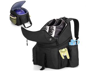 <b>Bowling</b> Backpack and Separate Ball Bag Combo <b>Bowling</b> Ball Bag with Wooden Ball Holder and Shoe Compartment - Product Image 1