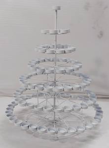 Bougeoirs en métal de qualité véritable avec XmasTree Shaped White Color Handmade Designed Candles Holders For Christmas Decor - Product Image 2