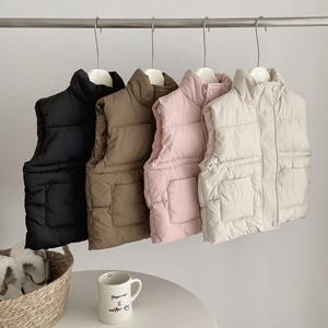 Gilet d'hiver décontracté pour enfants veste garçons et filles col montant nouveaux vêtements chauds <span class=keywords><strong>sans</strong></span> manches gilet pour enfants - Product Image 2