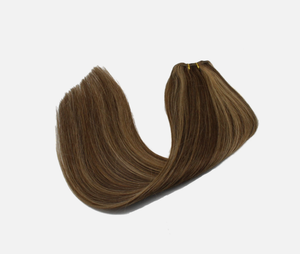 Extensions de cheveux humains bruns longs, lisses, pour une tête entière, trame Remy, taille personnalisable - Product Image 2