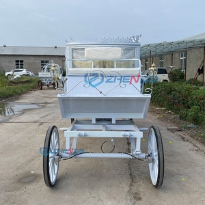 Horse-drawn Hearse for Sale White Horse Hearse Funeral Car Special Transportation Electric Funeral Hearse Car - Product Image 3