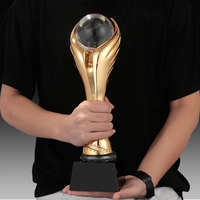 Vente en gros trophée en métal personnalisé créatif trophée de cristal prix événement commercial avec logo personnalisé