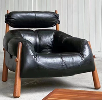 Fauteuil de relaxation moderne en bois massif de style mi-siècle, chaise individuelle créative pour hôtel