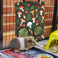 Sacs d'alimentation en foin de lapin Champignon Cochons d'Inde Distributeurs de stockage suspendus Petits animaux domestiques pour Chipmunks Hamsters et lapins