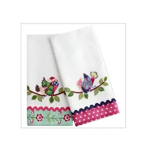 China Manufacturer 100% Organic Cotton GOTS Certified Jacquard Kitchen towel