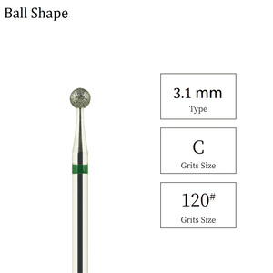 Fresa per Unghie a Forma di Sfera con Logo Personalizzato, Punte Diamantate Premium per Manicure e Lucidatura della Pelle Morta - Product Image 5