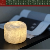 Cylindre en marbre blanc chaud GOLDKING pour salon, chambre, hôtel – Éclairage en pierre personnalisé OEM ODM directement de l'usine