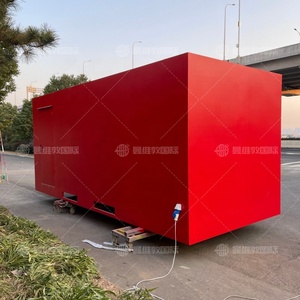 Camion de restauration mobile en fibre de verre en forme de <span class=keywords><strong>radio</strong></span>, style rétro, pour la vente de fast-food, hot-dogs, glaces, desserts, snacks légers et bonbons - Product Image 4