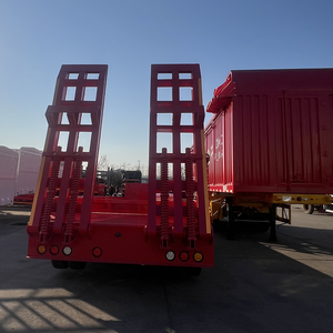 Semirremolque de plataforma baja de 5 ejes equipado con rampa de descarga <span class=keywords><strong>para</strong></span> transporte de equipos mineros CIF <span class=keywords><strong>Durban</strong></span> Zambia - Product Image 1