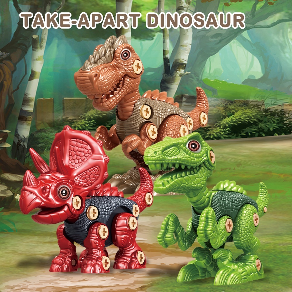 SES Creative 14045 – Kit Ingénieur : Construis 4 Dinosaures Mobiles Et Véhicules De Chantier – Dès 3 Ans