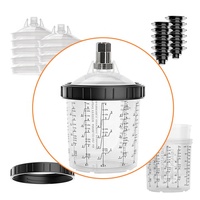 50 ensembles de pots de peinture jetables de 800 ml pour pistolet de pulvérisation, usage universel pour la retouche automobile