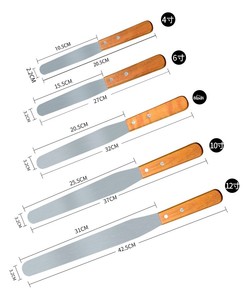 מפעל במלאי 420 נירוסטה 4 אינץ 'עד 12 אינץ' סכין ישר מרית סכין קרם סט סט סט דגם JZ-3021 יחידות\קופסא - Product Image 1