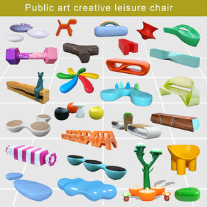 Y896 Personalizable Cómodo Duradero Silla de jardín de fibra de vidrio Juego de macetas para Hospital Parque Patio al aire libre Salón de belleza - Product Image 6