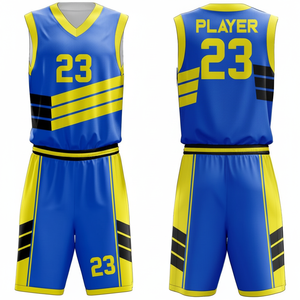 Ensemble d'uniformes de basket-ball sur mesure en gros pour maillot et short de basket-ball unisexe respirant à séchage rapide - Product Image 1