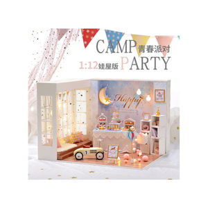 <span class=keywords><strong>1</strong></span>:12 maisons de poupée en bois grands meubles en bois Miniature Surprise maison de poupée Camp fête maison de poupée pour les filles - Product Image 1