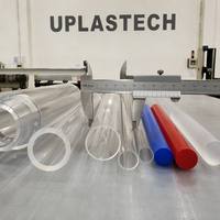 Tube en PMMA acrylique transparent rigide, tige pleine, diamètre extérieur 10-500 mm, longueur personnalisée, pour éclairage LED d'aquarium, filetage et découpe