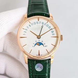 Montre-bracelet de luxe haut de gamme pour homme, phase de lune rétrograde, date, boîtier en acier or rose, modèle 2026, tendance, élégante, pour élite masculine - Product Image 1