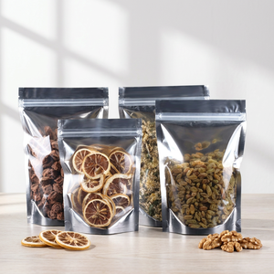In Stock Aluminum <b>Foil</b> Stand up Pouch with Clear <b>Window</b> Ziplock Resealable Food Packaging Bag for Pet Food Candy & Gift - Product Image 2