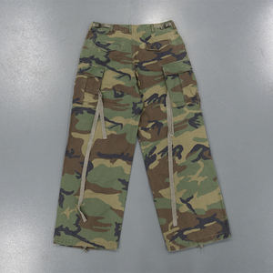 पुरुषों के विंटेज कैजुअल कार्गो पैंट 100% कपास अनुकूलन योग्य मध्य ओम सेवा उपलब्ध ढीली फिट मल्टी-पॉकेट डिजाइन प्लेट्स कमर कमर - Product Image 2