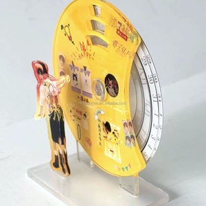 Calendario XUNMEI acrílico Standee personalizado Circular día Mes Año Calendario eterno acrílico calendario perpetuo para regalo <span class=keywords><strong>de</strong></span> escritorio - Product Image 1