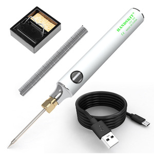 Alat Perbaikan Solder Pengelasan Pemanas Inti Keramik Suhu Dapat Diatur Tanpa Kabel Portabel Besi Solder Elektrik USB - Product Image 3