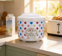 Autocuiseur Électrique Automatique de Luxe avec Minuteur Numérique, Pot Intérieur en Fer Antiadhésif 1,8 L, Tasse à Mesurer, Coffret Cadeau, Usage Domestique