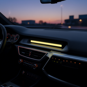 Cob Led <b>Daytime</b> <b>Running</b> <b>Light</b> 12V Blue Waterproof Fog Lamp Sticker For Car Interior Exterior Use - Product Image 2