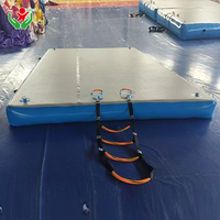 Plateforme flottante gonflable sur mesure en PVC de qualité commerciale, île flottante, quai, tapis d'air pour yacht, ponton de divertissement