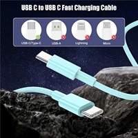 Kabel USB C ke USB C HNT Factory 2M 60W PD Pengisian Cepat 6.6FT Kabel Dual Tipe C 3A TPE Kabel Data USB Charger