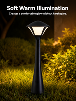 Vente en gros usine – Nouvelle lampe LED moderne 12W pour pelouse, type bollard, IP65, pour extérieur, éclairage paysager, DC24V, pour allées de jardin et parterres de fleurs