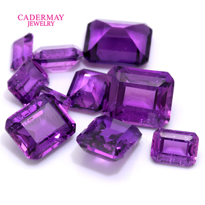 Zaffiro Viola Blu <span class=keywords><strong>Smeraldo</strong></span> Taglio 5x7mm-10x12mm Certificato AGL, Zaffiro Sintetico <span class=keywords><strong>con</strong></span> Inclusioni e Piccole <span class=keywords><strong>Crepe</strong></span> - Product Image 3