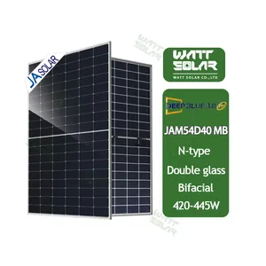 Ja Solarpanel 430 W 435 W 440 W 445 W 420 W 425 W zweiseitiges N-Typ-Solarpanel mit Doppelglas Ja Jam54d40 MB 420-445 Watt