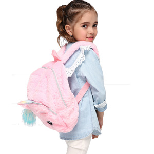 Nuovo simpatico cartone animato <span class=keywords><strong>unicorno</strong></span> ragazza peluche zaino scuola materna bambino sacchetto di stoffa Oxford MOQ 3 pz - Product Image 6