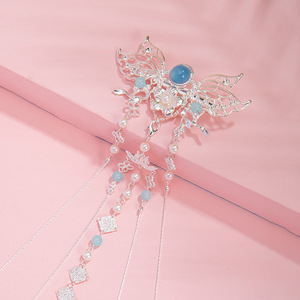 Pinzas para el cabello de estilo antiguo, adornos para el cabello con borlas, pinzas para la parte trasera de la cabeza, pinzas para cola de caballo, accesorios tradicionales para trajes chinos, Hanfu - Product Image 4