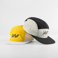 Fabricant Vente en gros Logo personnalisé Camp Caps 5 Panel Waterproof Quick Dry Nylon Outdoor Sport Running Hat Gorras Deportivas