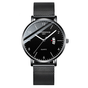 ONTHEEDGE Fashion Luxury Brand Design Stainless Steel <strong>Silver</strong> Mesh Band Sport Wrist <strong>Watch</strong> for <strong>Men</strong> Quartz <strong>Watch</strong> <strong>Men</strong> - Product Image 3