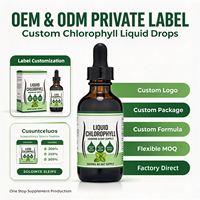 Vente en gros de gouttes de chlorophylle liquide en vrac, saveur personnalisée, végétalien, sans OGM, à base de plantes, supplément d'extrait de chlorophylle liquide