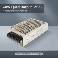 Alimentation à découpage SMPS Q-60B 60W à quatre sorties 4CH 5V/12V/-5V/-12V pour caméra CCTV, marque LEYU, garantie 2 ans, CE ROSH