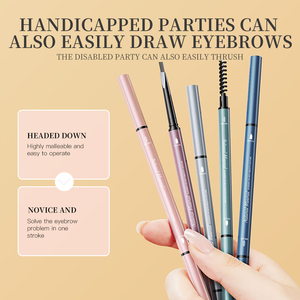 Lápiz de <span class=keywords><strong>Cejas</strong></span> Doble Punta 2 en 1, Delgado, Resistente al Agua, para Mujer, Color Marrón, Fórmula Química Certificada GMP, Marca Privada - Product Image 2