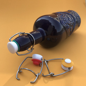 Bouchons hermétiques écologiques en acier inoxydable avec joint en silicone et cage métallique pour bouteilles de bière et de <span class=keywords><strong>champagne</strong></span>, en vrac - Product Image 4