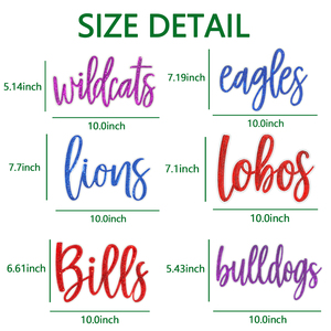 Bills Lobos 라이온스 독수리 불독 와일드 캣 철 열 프레스 스팽글 패치 용 스팽글 패치 자수 패치에 철 - Product Image 2
