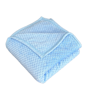 Tùy chỉnh 100% polyester hiện đại flannel Chăn siêu mềm 3D kẻ sọc màu rắn cho nhà giường sofa giường và ném - Product Image 4