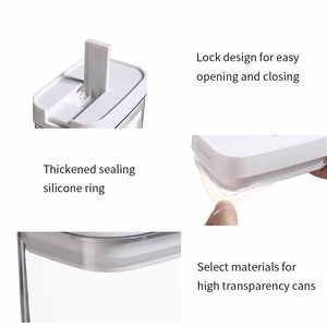 Hot Bán Bpa Miễn Phí Nhà Bếp Kín Thực Phẩm Lưu Trữ <span class=keywords><strong>Container</strong></span> Cấp Thực Phẩm Nhựa Hạt Gia Vị Ngũ Cốc Tổ Chức Lưu Trữ Hộp Jar - Product Image 4