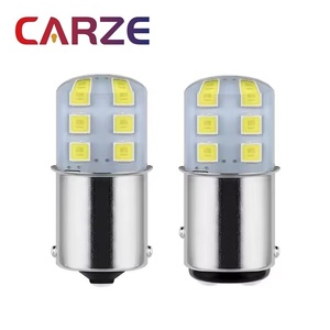 1156 P21W BA15S 1157 BAY15D 2835 12SMD bombillas LED de <span class=keywords><strong>señal</strong></span> de giro 12V blanco Super brillante coche cola freno de estacionamiento reserva luces de respaldo - Product Image 1