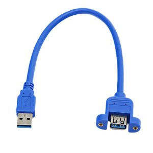 สายต่อขยาย USB 3.0 ชายกับหญิง 1 พอร์ต สีฟ้า การถ่ายโอนข้อมูลความเร็วสูงสำหรับการเชื่อมต่ออุปกรณ์ต่อพ่วงคอมพิวเตอร์ - Product Image 1