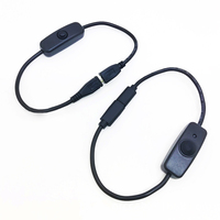 0,3 m USB c verlängertes Push-In-Schlüsselsc halter kabel USB Typ c Stecker-Buchse-Kabel mit Ein/Aus-Schalter