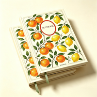 Carnet A5 à couverture rigide Orange Citron, Journal botanique aux fruits, Cadeau personnalisé, Carnet d'écriture