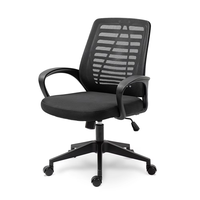 Chaise de bureau en tissu blanc avec coussin souple, sans appui-tête, mobilier de bureau