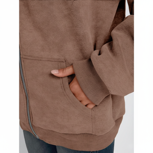 Sudadera con capucha y cremallera de gran tamaño con lavado ácido a la moda para mujer Y2K Vintage Streetwear lindas chaquetas de Otoño/Invierno 3D sudaderas con capucha tamaño Queen - Product Image 1