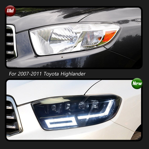 Conjuntos de faros delanteros TYPY para Toyota Highlander 2007-2011 con lentes láser, luces LED de circulación diurna e intermitentes secuenciales - Product Image 2